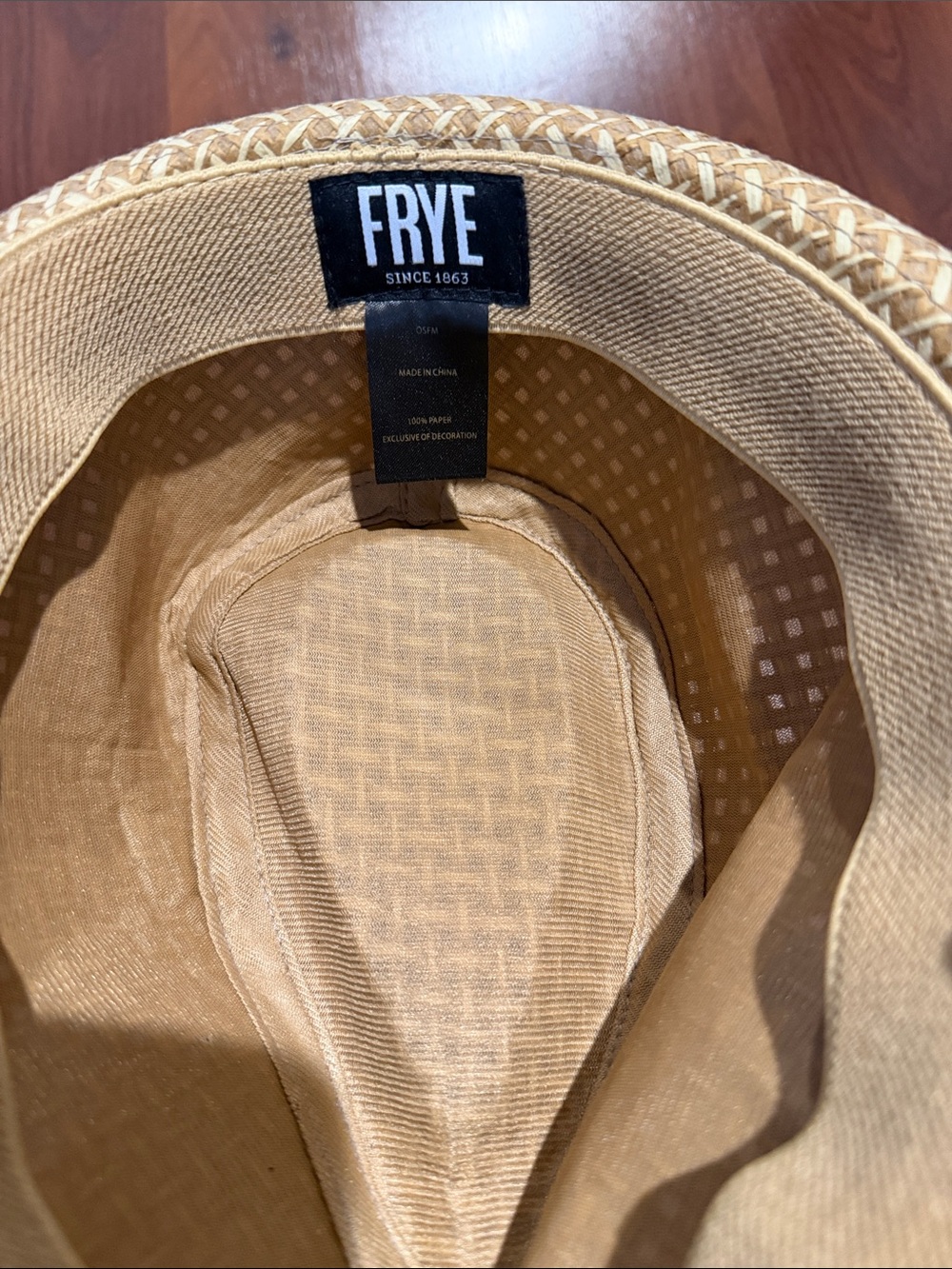 Frye Tan Woven Straw Hat - Picture 3 of 3